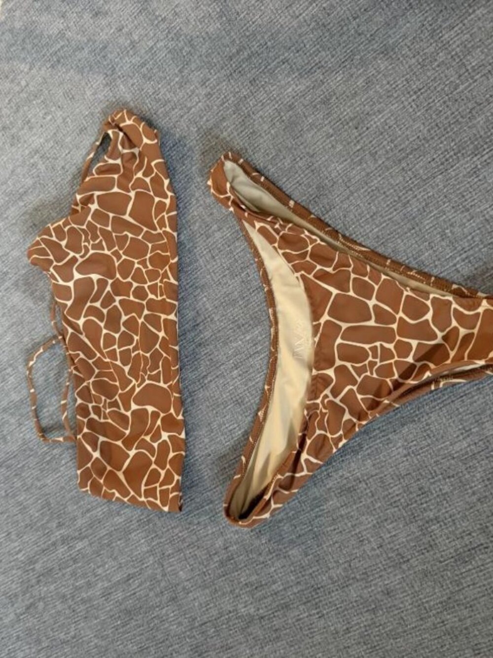 Tan Lines by Sivan Ayla Giraffe Print Bikini Set Size L